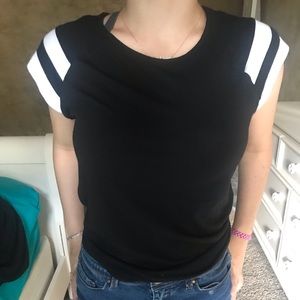 Black striped t-shirt
